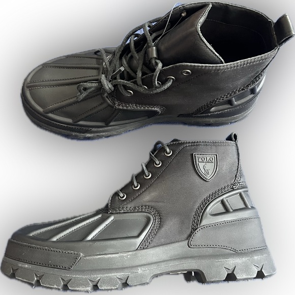 Polo Ralph Lauren Men's Oslow Low II Oxford & Waxed Leather Boots - Picture 1 of 7